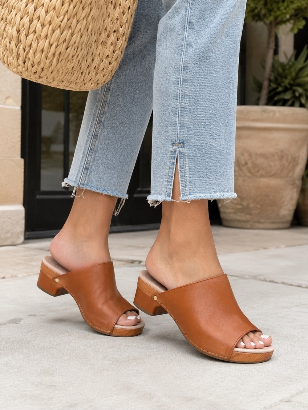 Dansko Maci open toe leather clog sandals 38